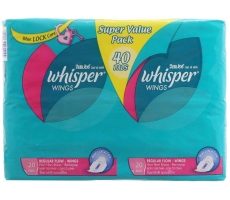 Whisper Sanitary Pad Wings Block 40